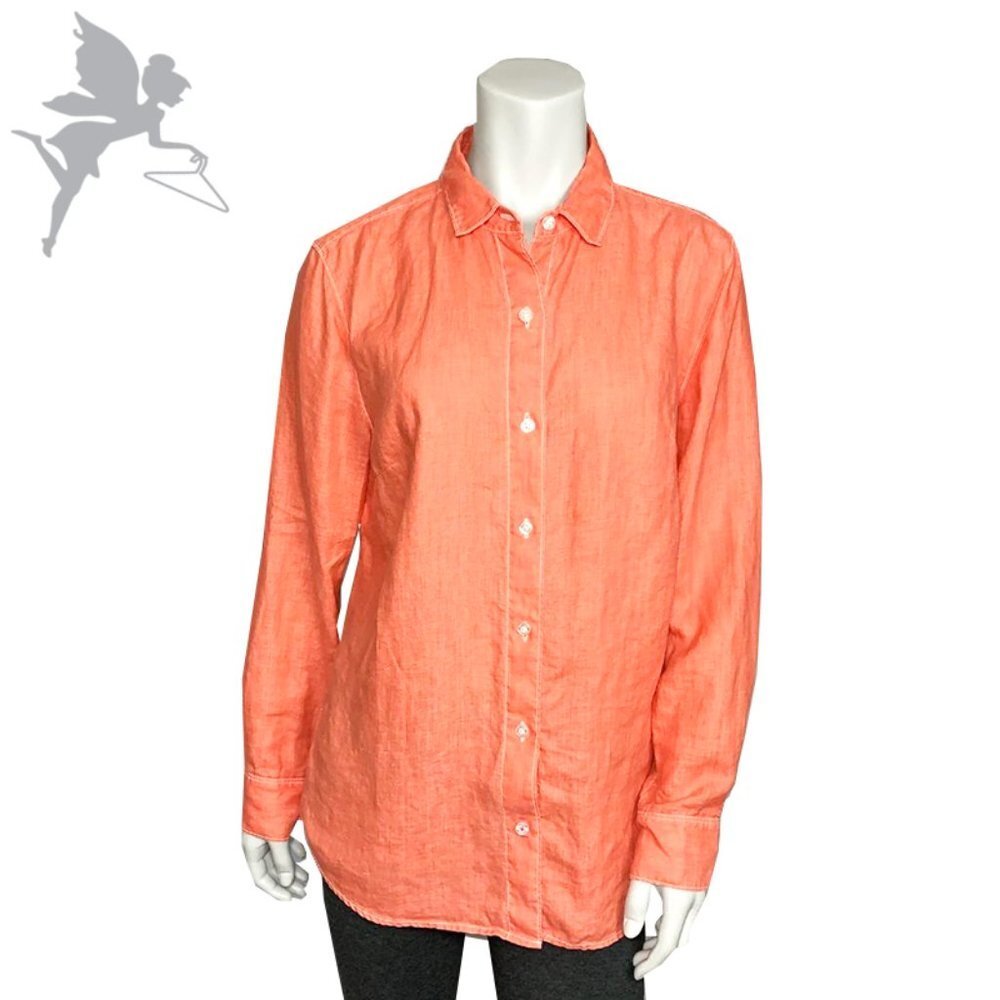 TOMMY BAHAMA Linen Button Down Long Sleeve Top